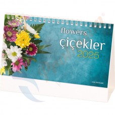AMT-05-BR Çiçekler Masa Takvimi