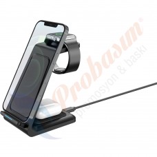 PWB-280 Wireless 3lü Şarj İstasyonu